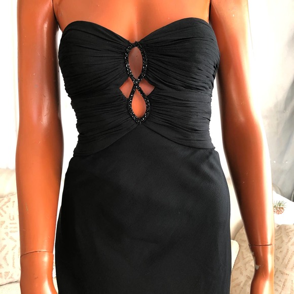 European gown designer NICOWA dress black size S from 1996 - Picture 3 of 15